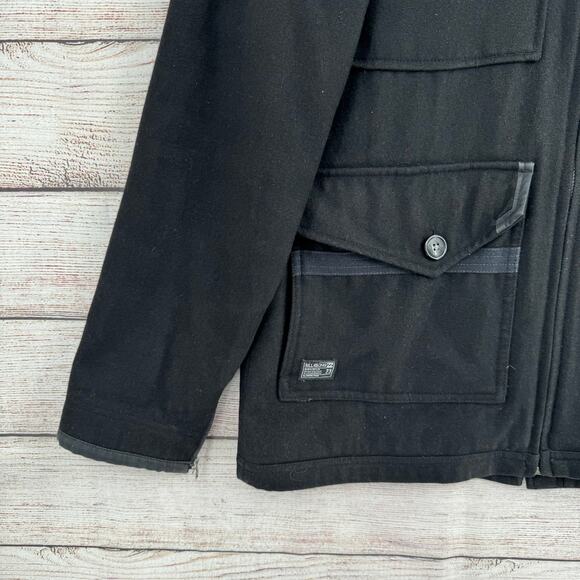 Billabong Southwest Print Lined Wool Cargo Jacket Mens XL Black Full Zip - Picture 5 of 13